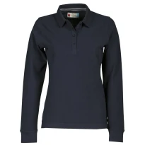 Alles muss raus -  Langarm- Poloshirt Florence für Damen mit Stretch- Nähten aus 100 % Baumwolle -  Payper AY 7516 Größe XL Weiß