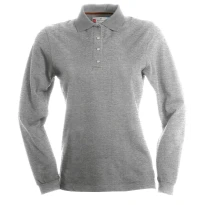 Alles muss raus -  Langarm- Poloshirt Florence für Damen mit Stretch- Nähten aus 100 % Baumwolle -  Payper AY 7516 Größe XL Weiß