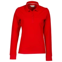 Alles muss raus -  Langarm- Poloshirt Florence für Damen mit Stretch- Nähten aus 100 % Baumwolle -  Payper AY 7516 Größe XL Weiß