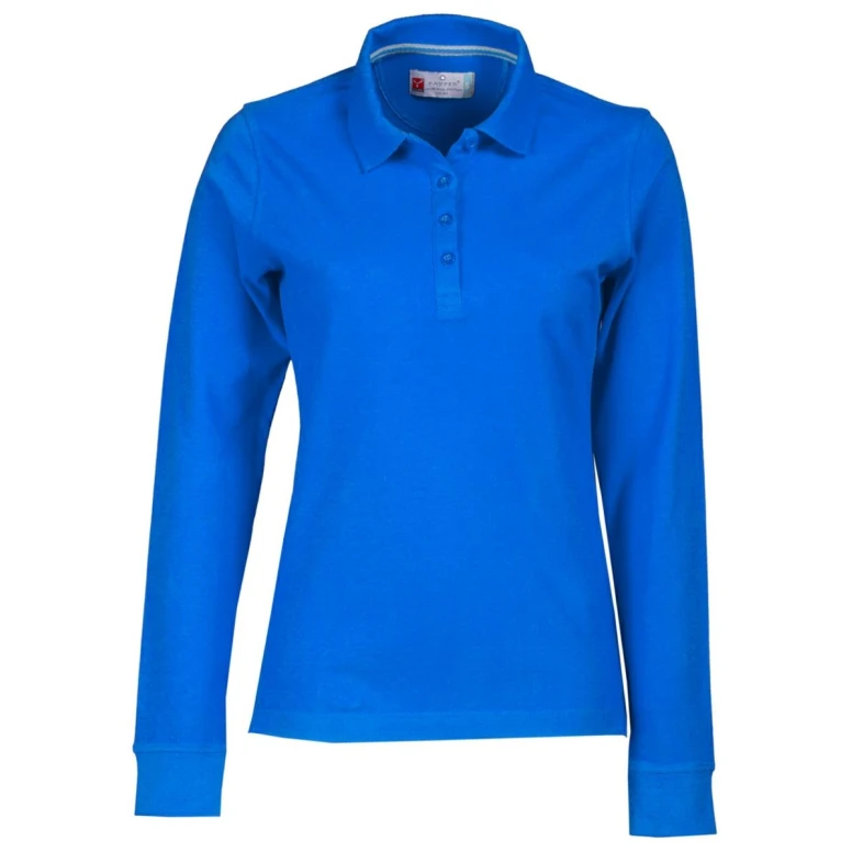 Alles muss raus -  Langarm- Poloshirt Florence für Damen mit Stretch- Nähten aus 100 % Baumwolle -  Payper AY 7516 Größe XL Weiß