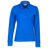 Alles muss raus -  Langarm- Poloshirt Florence für Damen mit Stretch- Nähten aus 100 % Baumwolle -  Payper AY 7516 Größe XL Weiß