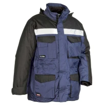 Alles muss raus - Arbeitsparka Multitaschen Cofra Hailstorm V197- 0- 02 Nummer L navy/Schwarz