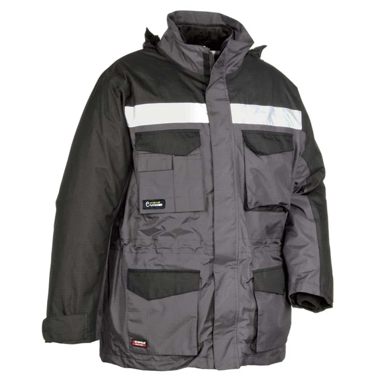Alles muss raus - Arbeitsparka Multitaschen Cofra Hailstorm V197- 0- 02 Nummer L navy/Schwarz