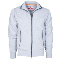 Alles muss raus - Durchgehendes Reißverschluss- Sweatshirt Sydney -  Payper AY 7530 Größe L Grau meliert/Navyblau