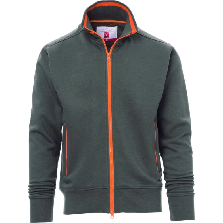 Alles muss raus - Durchgehendes Reißverschluss- Sweatshirt Sydney -  Payper AY 7530 Größe L Grau meliert/Navyblau