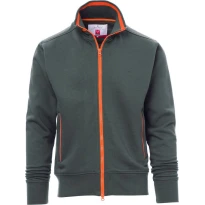 Alles muss raus - Durchgehendes Reißverschluss- Sweatshirt Sydney -  Payper AY 7530 Größe L Grau meliert/Navyblau