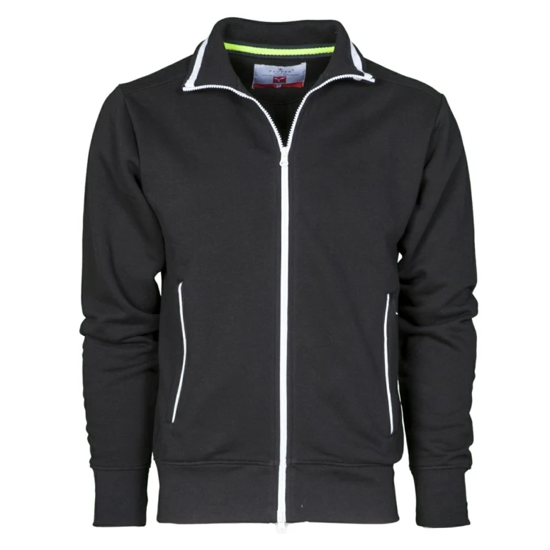 Alles muss raus - Durchgehendes Reißverschluss- Sweatshirt Sydney -  Payper AY 7530 Größe L Grau meliert/Navyblau