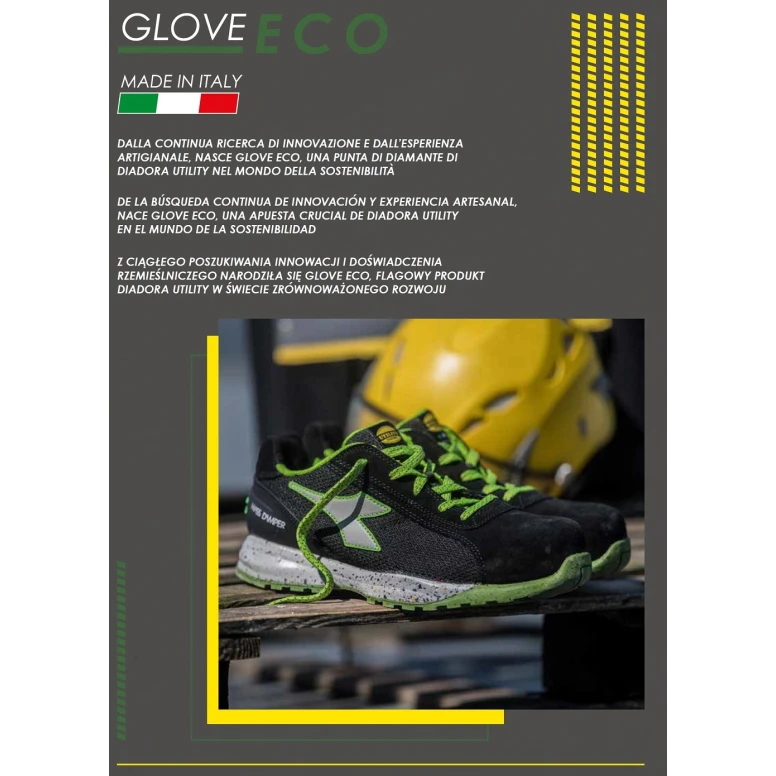 Alles muss raus -  Sicherheitsschuhe Diadora -  Glove ECO MDS LOW S1P HRO SRC 701.177661 Nummer 37