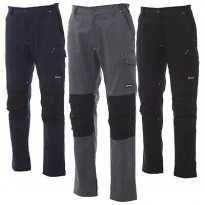 Alles muss raus - Arbeitshose Worker Tech Mehrtaschen Ganzjahres mit Kniepolstern - Payper AY 7309 Größe 3XL Schwarz/Schwarz