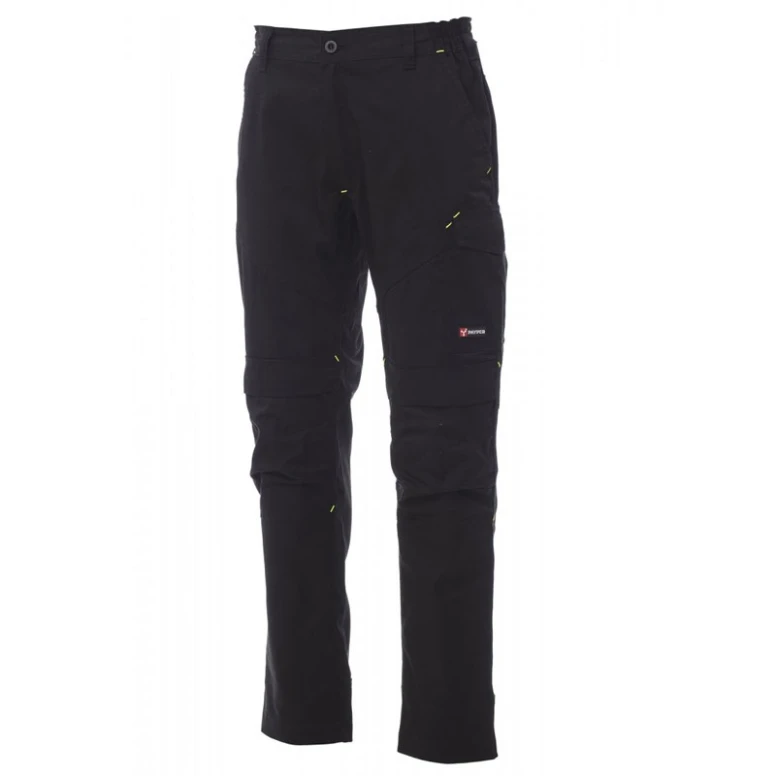 Alles muss raus - Arbeitshose Worker Tech Mehrtaschen Ganzjahres mit Kniepolstern - Payper AY 7309 Größe 3XL Schwarz/Schwarz
