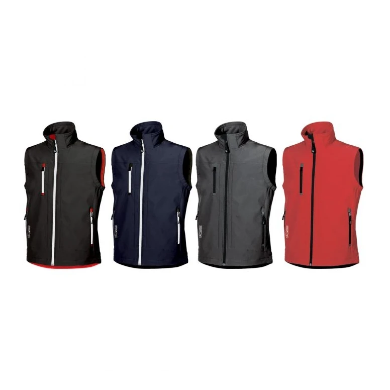 Alles muss raus -  Arbeitsweste Softshell Stretch elastisch U- Power Climb DW025BC Farbe Carbonschwarz Größe 3XL