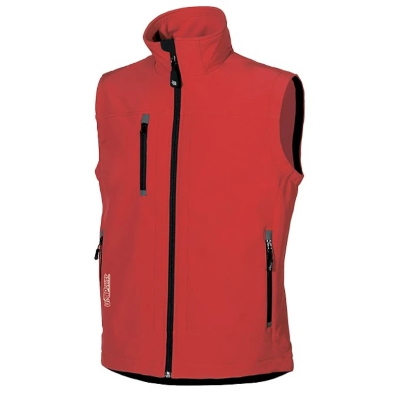 Alles muss raus -  Arbeitsweste Softshell Stretch elastisch U- Power Climb DW025BC Farbe Carbonschwarz Größe 3XL