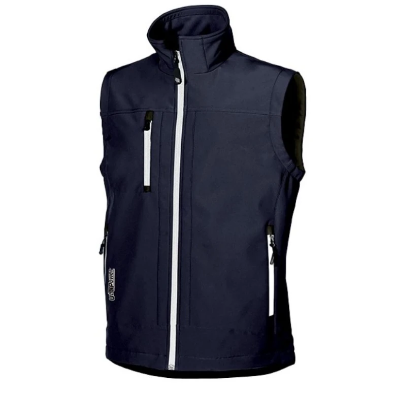 Alles muss raus -  Arbeitsweste Softshell Stretch elastisch U- Power Climb DW025BC Farbe Carbonschwarz Größe 3XL