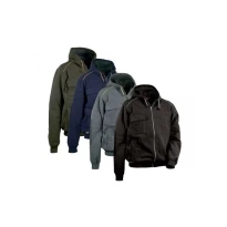 Alles muss raus -  Gepolsterte Arbeitsjacke mit Kapuze Multitaschen Cofra Potsdam V130- 0- 02 Größe 2XL Farbe Anthrazit Grau