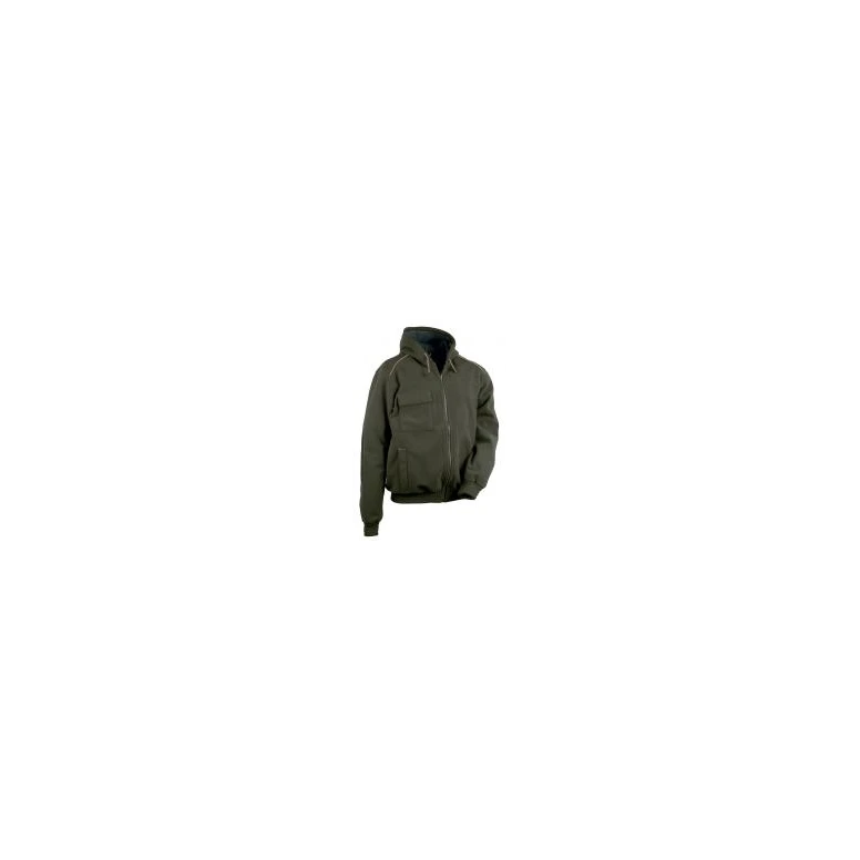 Alles muss raus -  Gepolsterte Arbeitsjacke mit Kapuze Multitaschen Cofra Potsdam V130- 0- 02 Größe 2XL Farbe Anthrazit Grau