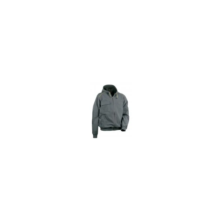 Alles muss raus -  Gepolsterte Arbeitsjacke mit Kapuze Multitaschen Cofra Potsdam V130- 0- 02 Größe 2XL Farbe Anthrazit Grau