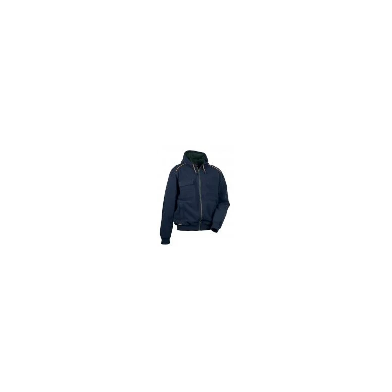 Alles muss raus -  Gepolsterte Arbeitsjacke mit Kapuze Multitaschen Cofra Potsdam V130- 0- 02  Größe 2XL Farbe navy