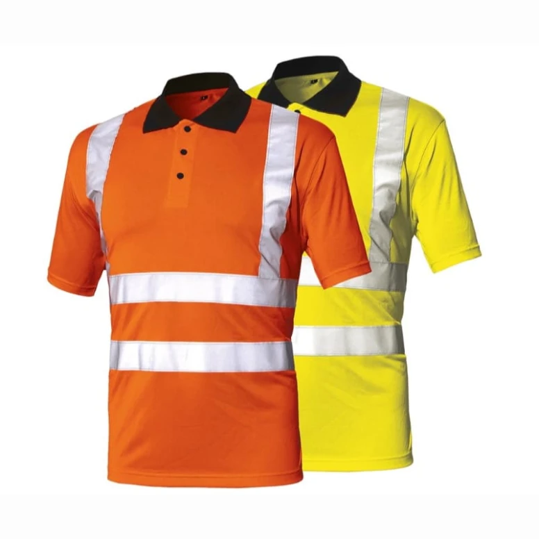 Alles muss raus  -  Polo Basic Hochsichtbarkeit  ISSA LINE -  08184  Größe M Farbe Gelb fluo