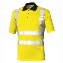 Alles muss raus  -  Polo Basic Hochsichtbarkeit  ISSA LINE -  08184  Größe M Farbe Gelb fluo 2