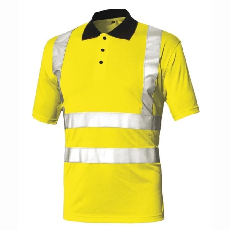 Alles muss raus  -  Polo Basic Hochsichtbarkeit  ISSA LINE -  08184  Größe M Farbe Gelb fluo