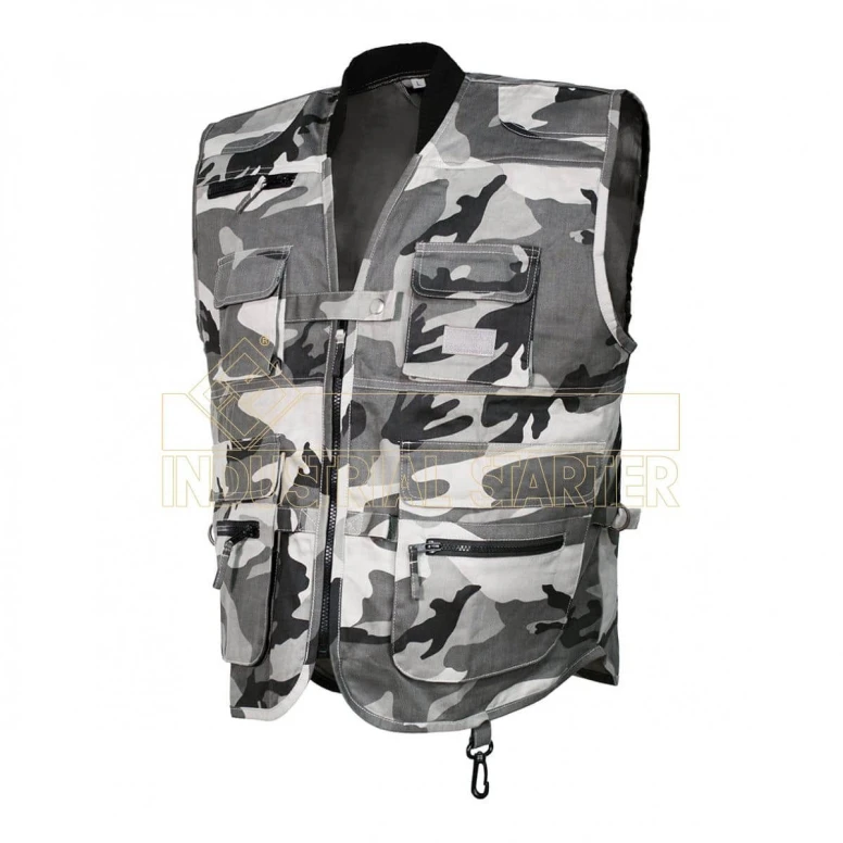 Alles muss raus -  Camouflage- Weste ISSA LINE Multitaschen 04019 Sommer 100% Baumwolle100% Baumwolle  Größe M