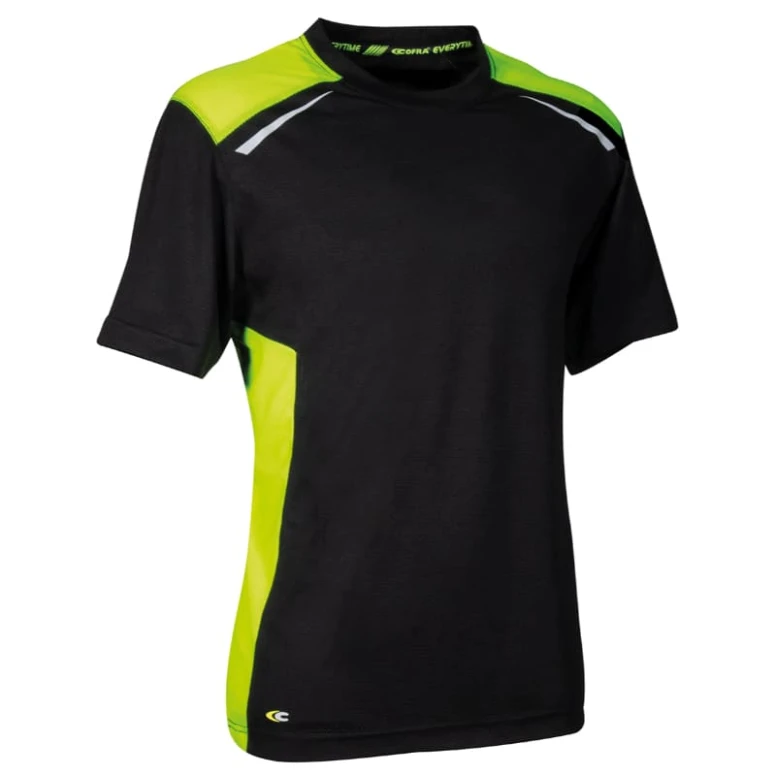 Alles muss raus -  Arbeits- T- Shirts Cofra Dunkerque V625- 0- 02 Farbe Schwarz Gelb fluo Größe 2XL