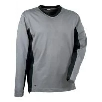 Alles muss raus -  Arbeits- T- Shirt Cofra Madeira 100% Baumwolle Jersey V105- 0- 00 Größe M Farbe Grau Schwarz