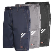 Alles muss raus -  Arbeitsbermuda Start ISSA LINE Stretch 8041B elastisch Multitaschen Sommer Größe 3XL Farbe Hellgrau