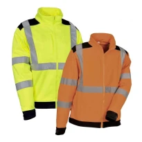 Alles muss raus -  Arbeitsjacke Softshell Hochsichtbarkeit  Cofra Sideia V296- 0- 02 Größe 4XL Farbe Gelb marine