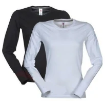 Alles muss raus -  T- shirt Girocollo an Langarm aus Baumwolle Pineta Damen -  Payper AY 7501 Größe L Farbe Weiß