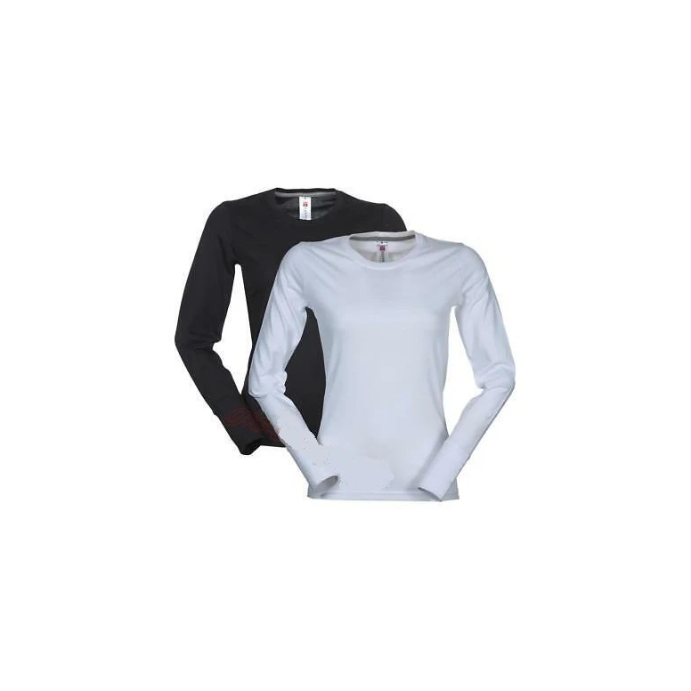 Alles muss raus -  T- shirt Girocollo an Langarm aus Baumwolle Pineta Damen -  Payper AY 7501 Größe L Farbe Weiß