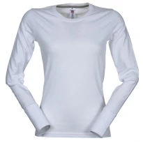 Alles muss raus -  T- shirt Girocollo an Langarm aus Baumwolle Pineta Damen -  Payper AY 7501 Größe L Farbe Weiß 2