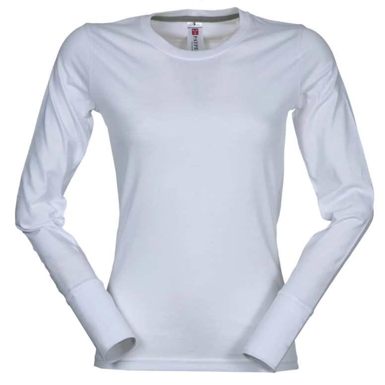 Alles muss raus -  T- shirt Girocollo an Langarm aus Baumwolle Pineta Damen -  Payper AY 7501 Größe L Farbe Weiß