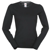 Alles muss raus -  T- shirt Girocollo an Langarm aus Baumwolle Pineta Damen -  Payper AY 7501 Größe L Farbe Weiß