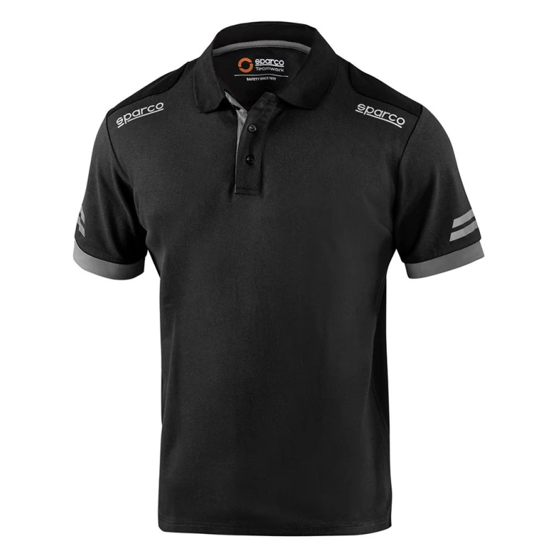 Alles muss raus  -  Arbeits- Poloshirt Sparco Tech 02415 Größe XL Schwarz Hellblau