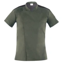 Alles muss raus -  Kurzärm Arbeitscoreanischejacke- Koch Giblor's Thiago 22P08G640 Farbe Militärgrün Größe 4XL