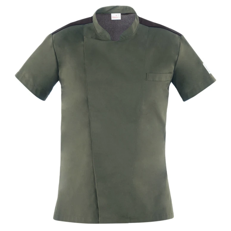 Alles muss raus -  Kurzärm Arbeitscoreanischejacke- Koch Giblor's Thiago 22P08G640 Farbe Militärgrün Größe 4XL