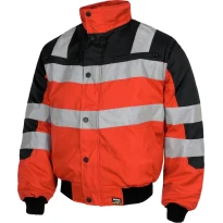 Alles muss raus -  Pilot Warnschutzjacke mit abnehmbaren Ärmeln -  C3750 Workteam Farbe Rot Größe XL