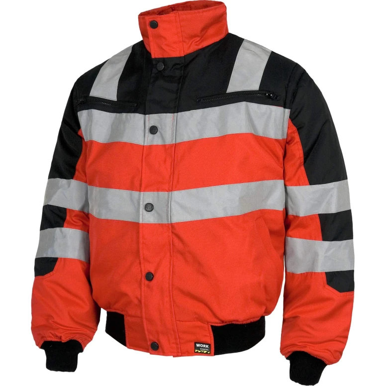 Alles muss raus -  Pilot Warnschutzjacke mit abnehmbaren Ärmeln -  C3750 Workteam Farbe Rot Größe XL