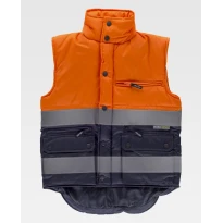 Alles muss raus -  Arbeitsweste gefüttert BiFarbe Hochsichtbarkeit  S4035 Workteam Farbe NAVYBLAU/ORANGE Größe XL