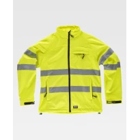 Alles muss raus -  Arbeitsjacke Workshell Stretch Hochsichtbarkeit  S9535 -  Workteam Farbe Orange Größe S