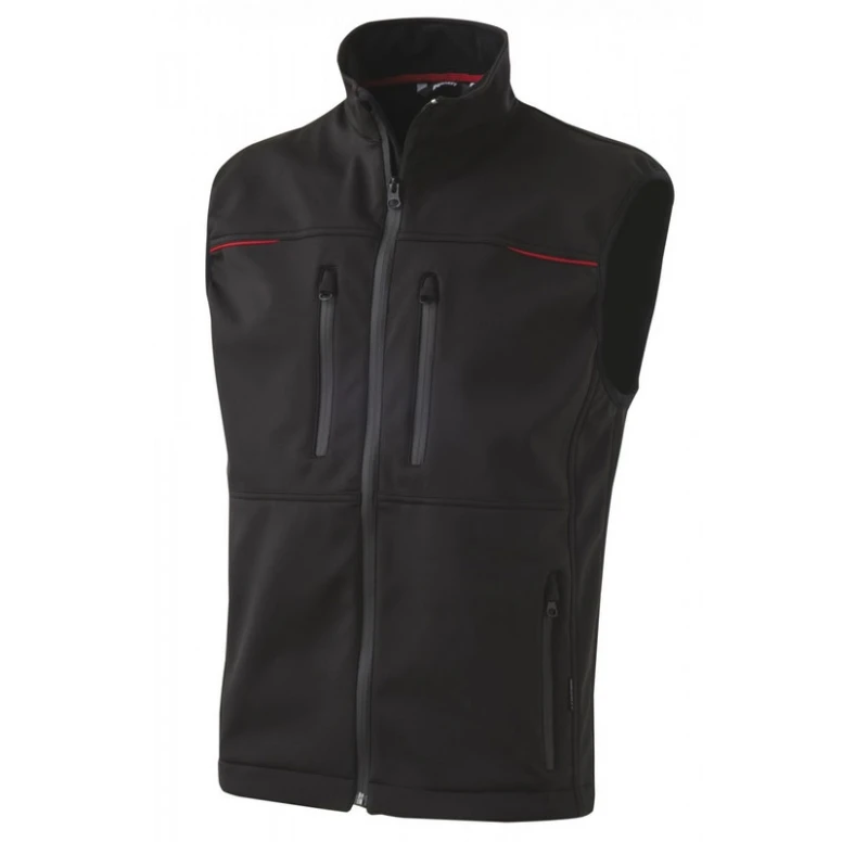 Alles muss raus -  Arbeitsweste Softshell Ducati Workwear Multitaschen INN- FUEL Farbe Schwarz Größe 52