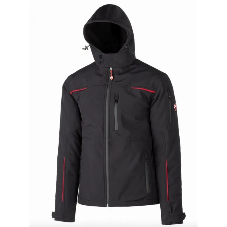 Alles muss raus -  Softshelljacke Ducati Workwear Multitaschen INN- POLE PLUS Farbe Schwarz Größe 54