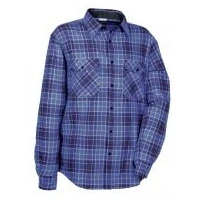 Alles muss raus -  Arbeitshemd Cofra Piccadilly 100% Baumwolle Flanella V370- 0- 00 Farbe Navy/Weiß Größe XL