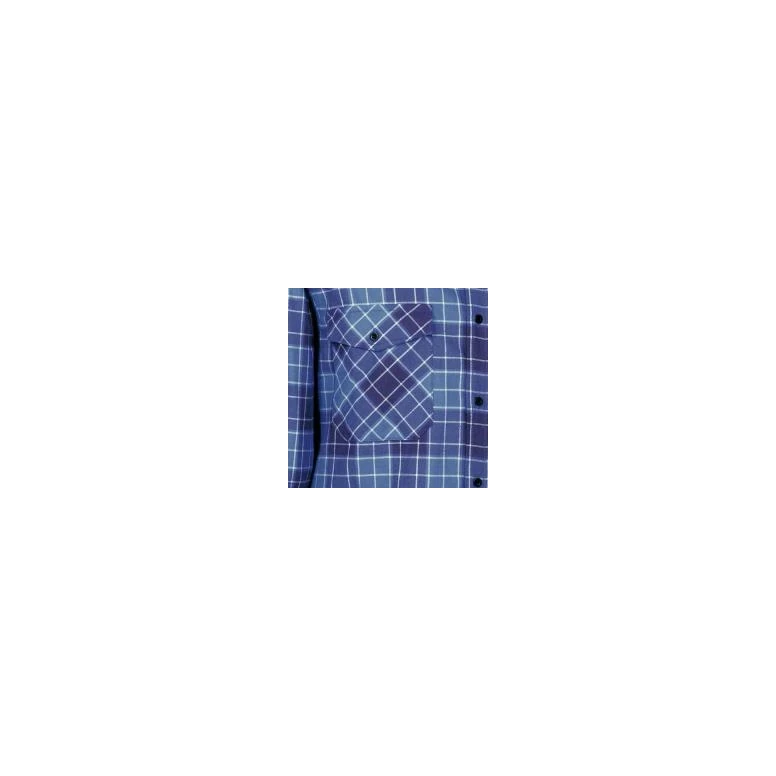 Alles muss raus -  Arbeitshemd Cofra Piccadilly 100% Baumwolle Flanella V370- 0- 00 Farbe Navy/Weiß Größe XL