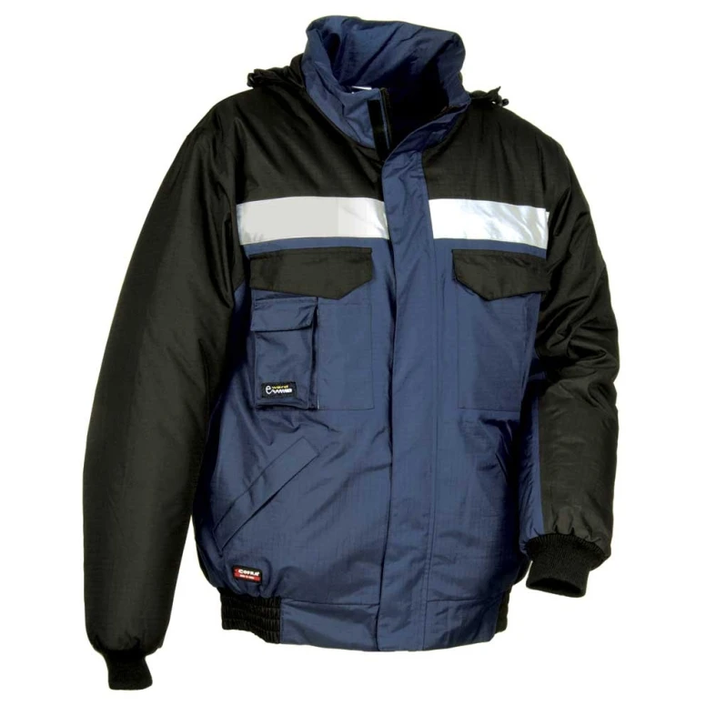 Alles muss raus -  Gepolsterte Arbeitsjacke mit vielen Taschen Cofra Gale V198- 0- 02 Farbe navy Schwarz Größe XXL