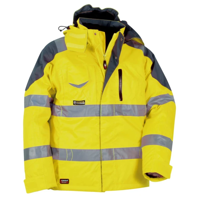 Alles muss raus -  Arbeitsjacke Hochsichtbarkeit  Cofra Rescue V017- 0- 00 Größe 52 Farbe Gelb