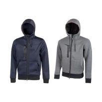 Alles muss raus -  Arbeits- Stretch- Pullover mit Kapuze U- Power Tasty PE119GM Größe M Farbe Meteoritgrau