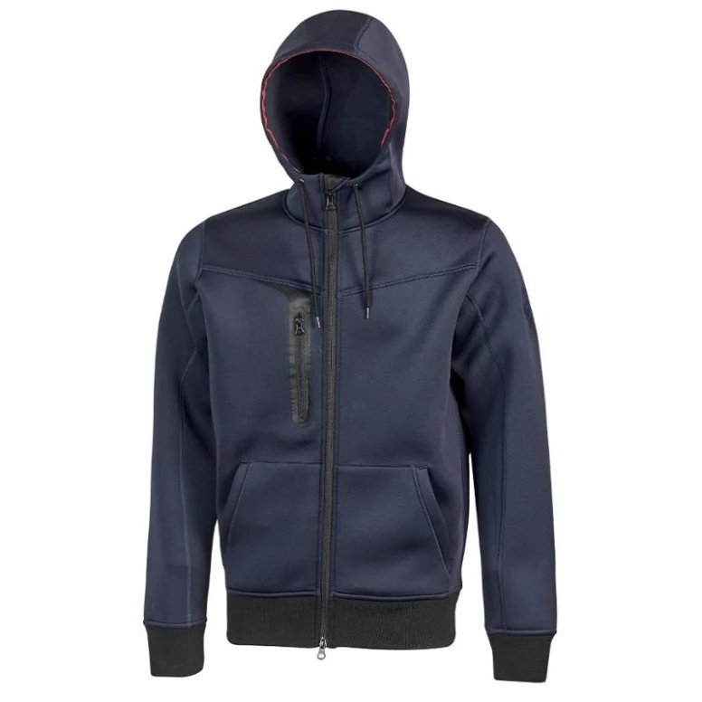 Alles muss raus -  Arbeits- Stretch- Pullover mit Kapuze U- Power Tasty PE119GM Größe M Farbe Meteoritgrau