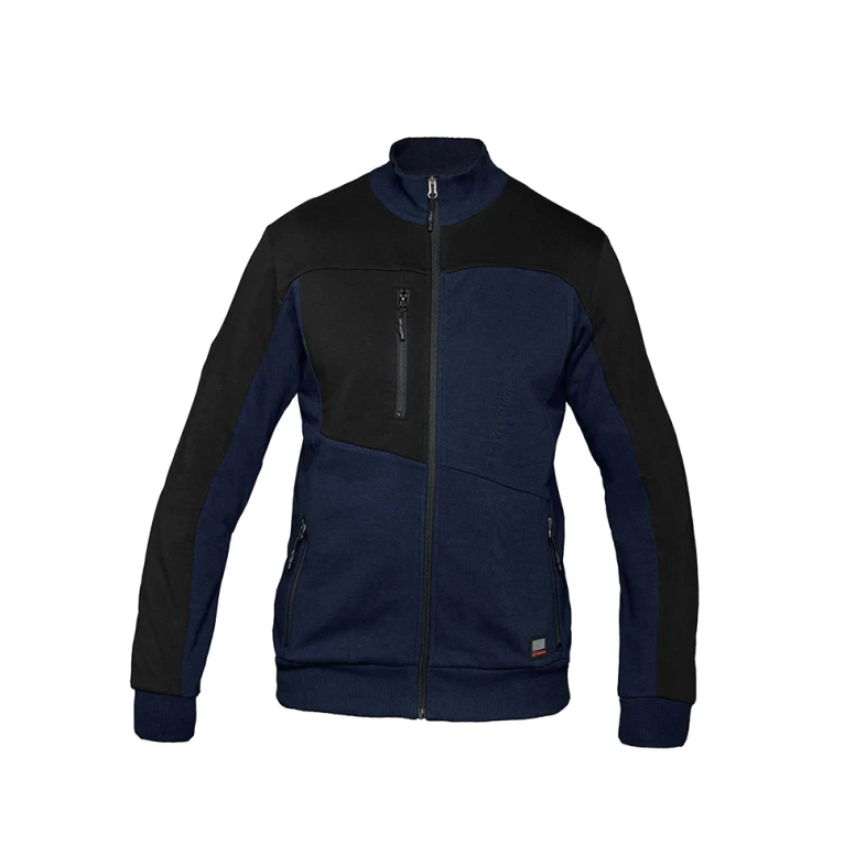 Alles muss raus -  Arbeitssweatshirt mit langem Reißverschluss und Mehrtaschen Siggi Nilo 73MG0787/00- 1089 Größe L Farbe Blau